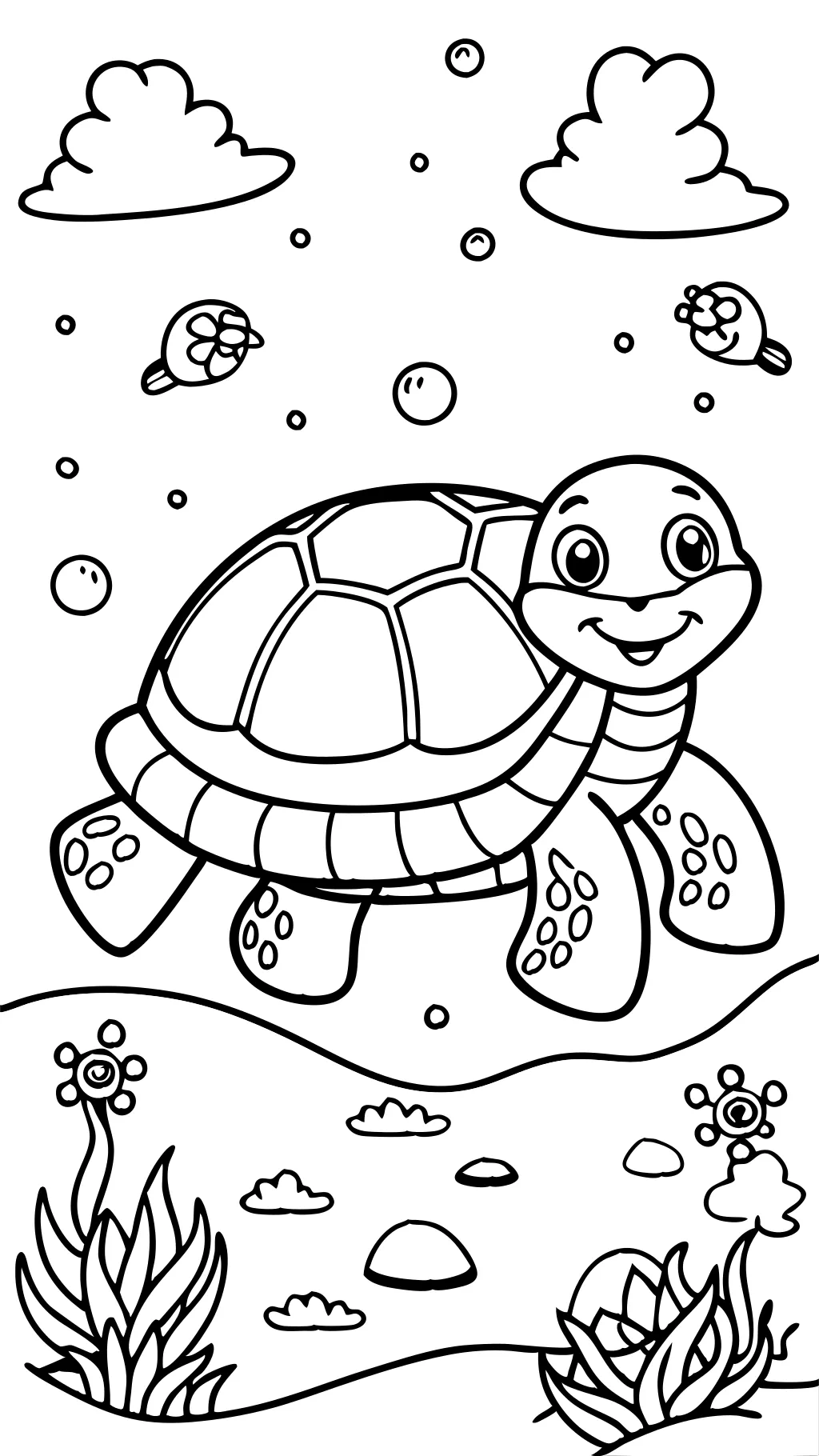 coloriages de tortue imprimable